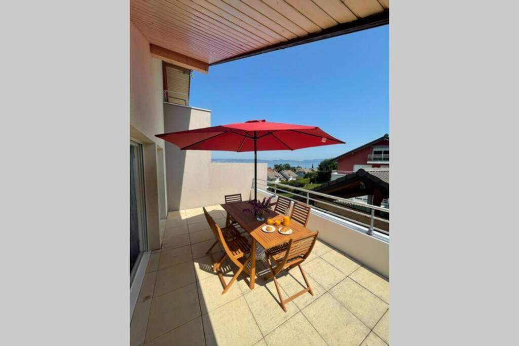 Superbe Appartement Au Calme Avec Vue Sur Le Lac. Évian-les-Bains Exterior foto